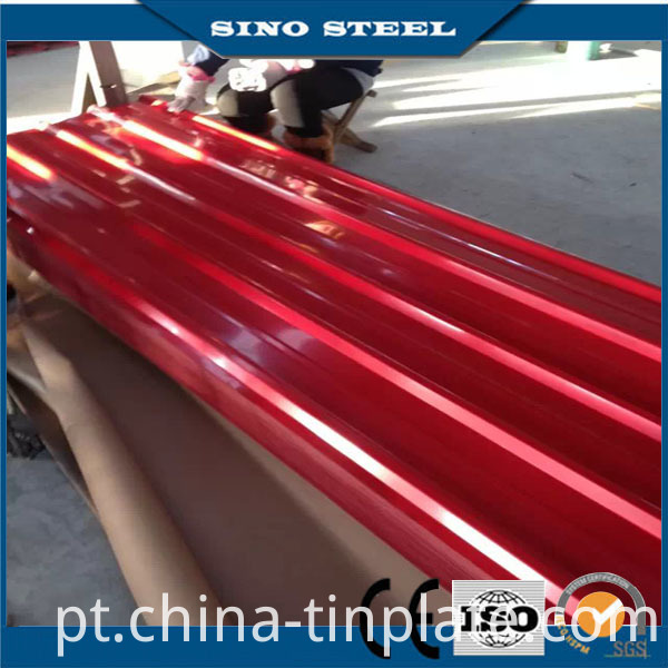 Color Coated Corrugated Steel Roofing Sheet with Film